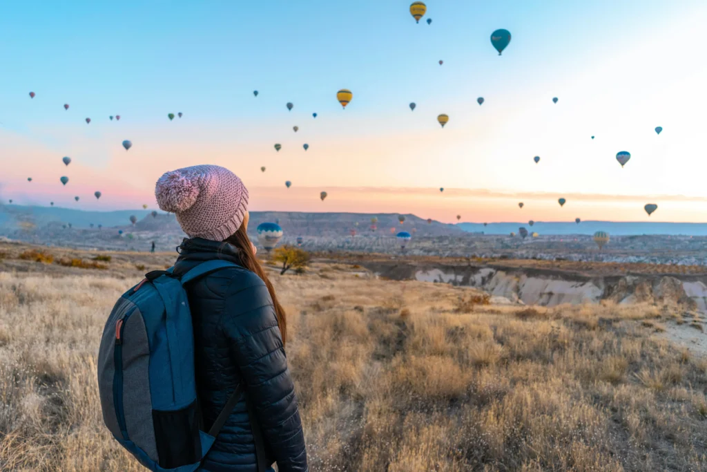 Cappadocia Balloon Tour- watching woman
