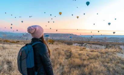 Cappadocia Balloon Tour- watching woman